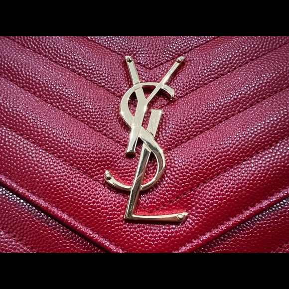 Saint Laurent Large Grain de Poudre Wallet on Chain - Picture 2 of 7